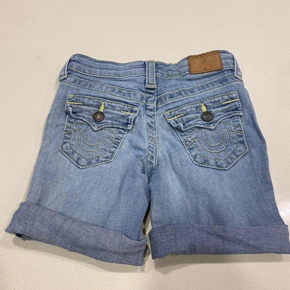 True Religion Distressed Denim Shorts